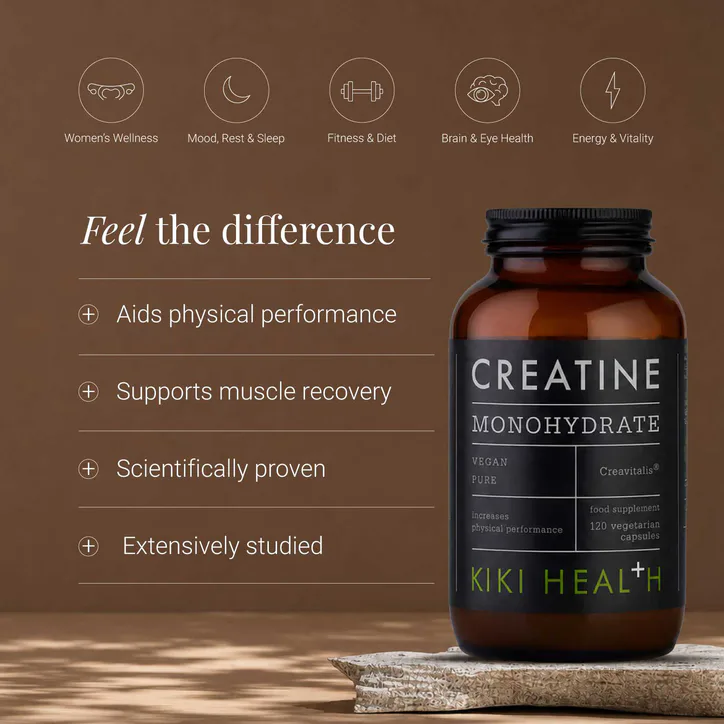 KIKI HEALTH Creatine Monohydrate - 120 Vegicaps, additional product view 2