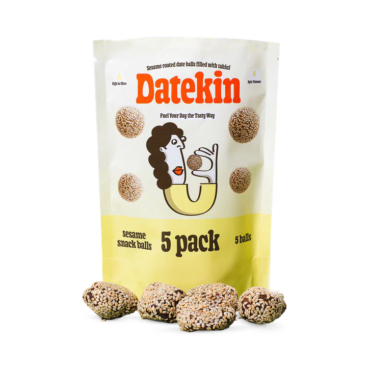 Datekin Sesame Coated Date Balls Filled with Tahini 5 x 15g