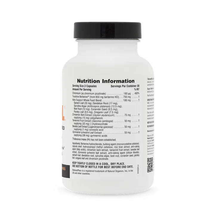 NaturesPlus Sugar Control Berberine Complex 90 Capsules detail 2
