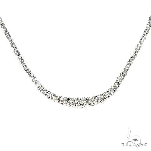 AHMED - For Him CVD Graduated Diamond Tennis Necklace 71025 in Rose – Chain