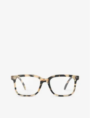 IZIPIZI #L square-framed blue tortoise reading glasses - LIGHT TORTOISE - +2 detail 3