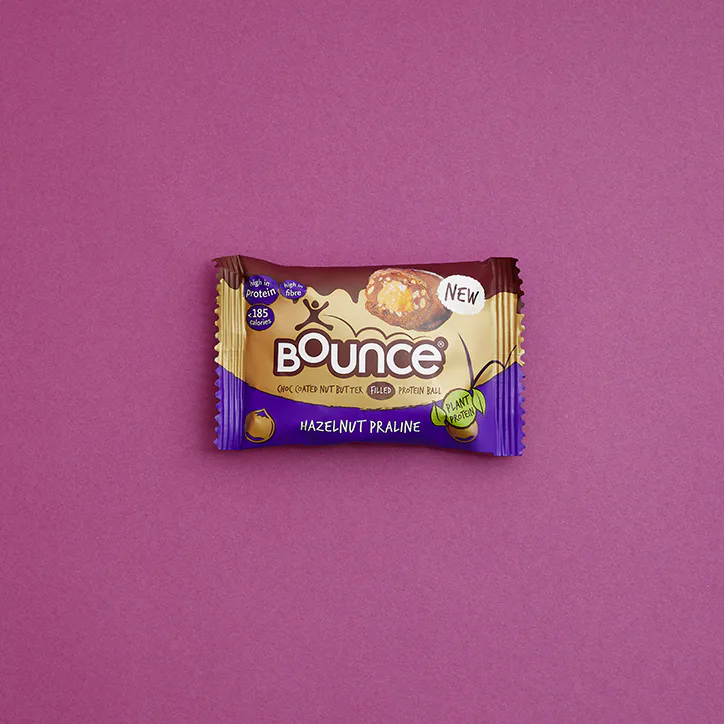Bounce Dipped Chocolate Hazelnut Praline Plant Protein Ball 40g, additional product view 3