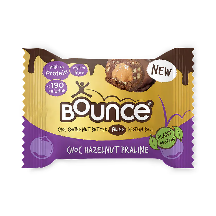Bounce Dipped Chocolate Hazelnut Praline Plant Protein Ball 40g