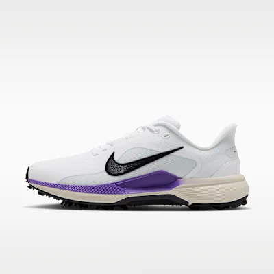 Nike Pegasus 1 G Golf Shoes - White/Action Grape/Metallic Silver/Black