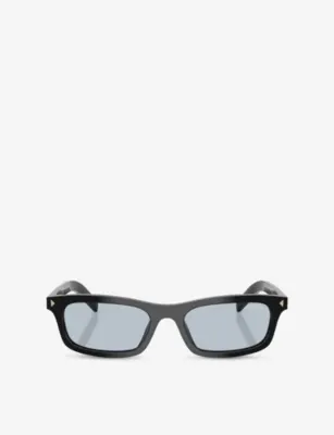 PRADA PR D05S Rectangle-Frame Acetate Sunglasses
