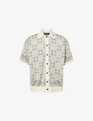 AMIRI MA Quad Check Mesh Knit Shirt