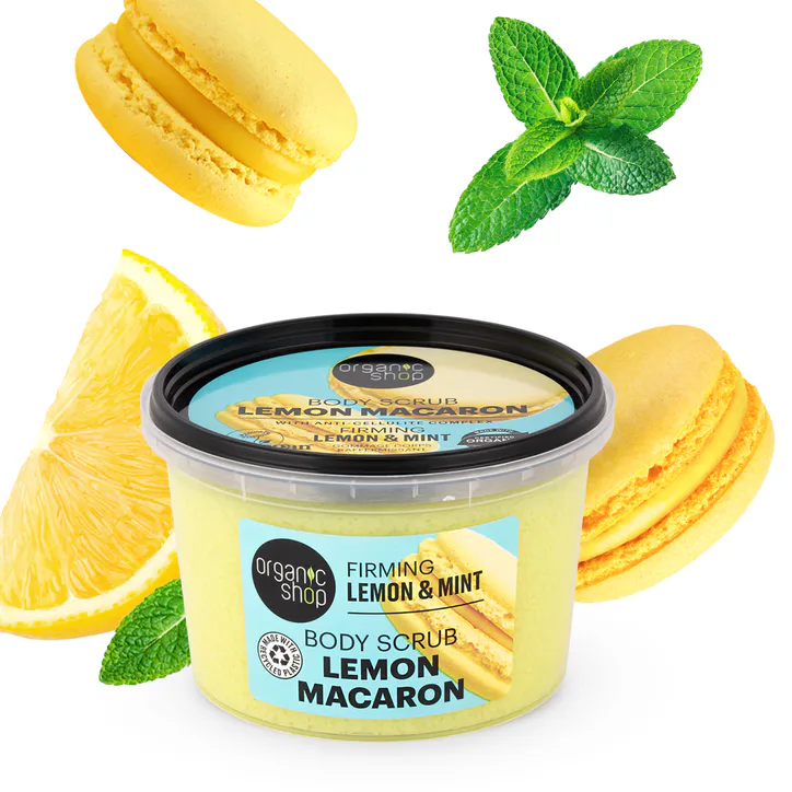 Organic Shop Firming Lemon Macaron Body Scrub Lemon & Mint 250ml detail 3