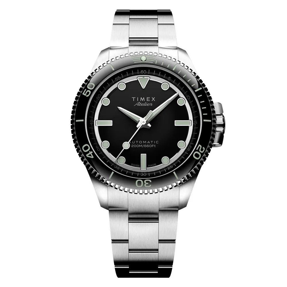 Timex Atelier Marine M1a Watch in Black/Silver – Accessories