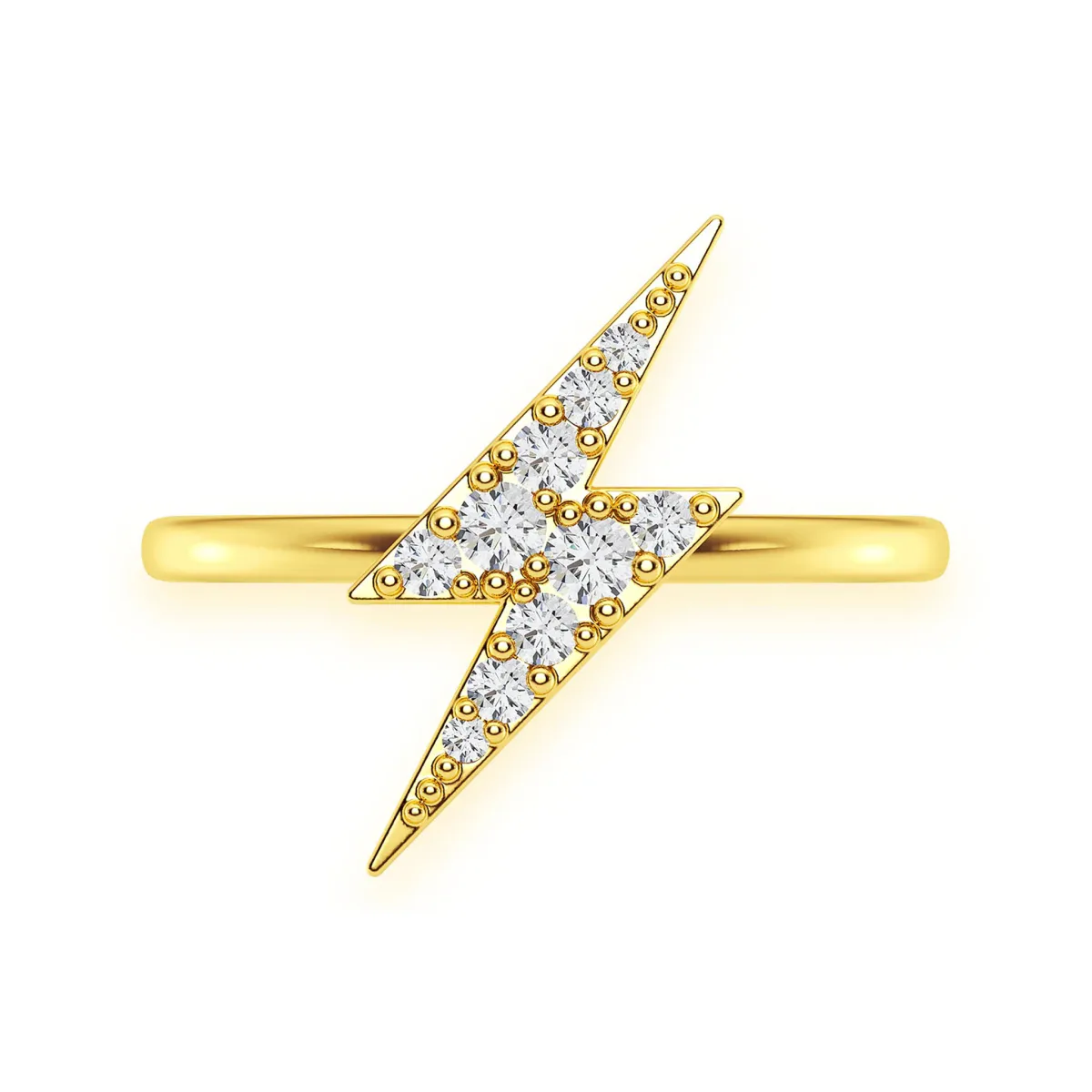 For Him Lightning Bolt Diamond Ring in Yellow Gold / Natural Diamond – Ring