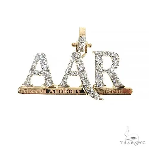 RINA - For Him CUSTOM Custom Made 'AAR' Diamond Pendant 66703 in Rose Gold – Pendant