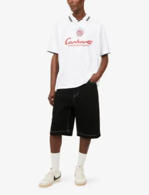 CARHARTT WIP Terrace Logo-Print Football Jersey T-Shirt detail 2