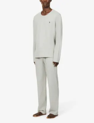 POLO RALPH LAUREN Logo-embroidered cotton-jersey pyjama bottoms detail 2
