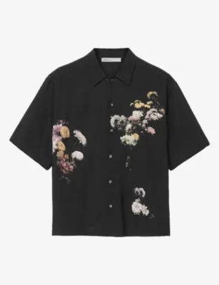 ALLSAINTS Fleur Floral-Print Linen-Blend Shirt