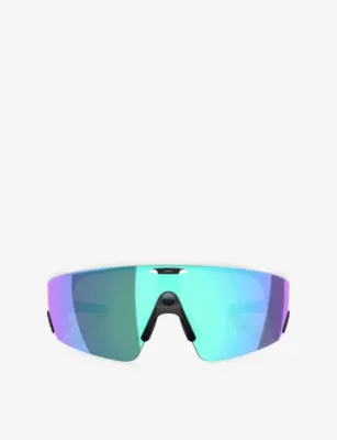 OAKLEY OW8001 Rectangle Meta AI Acetate Sunglasses in White – Mens | Sunglasses | Sports