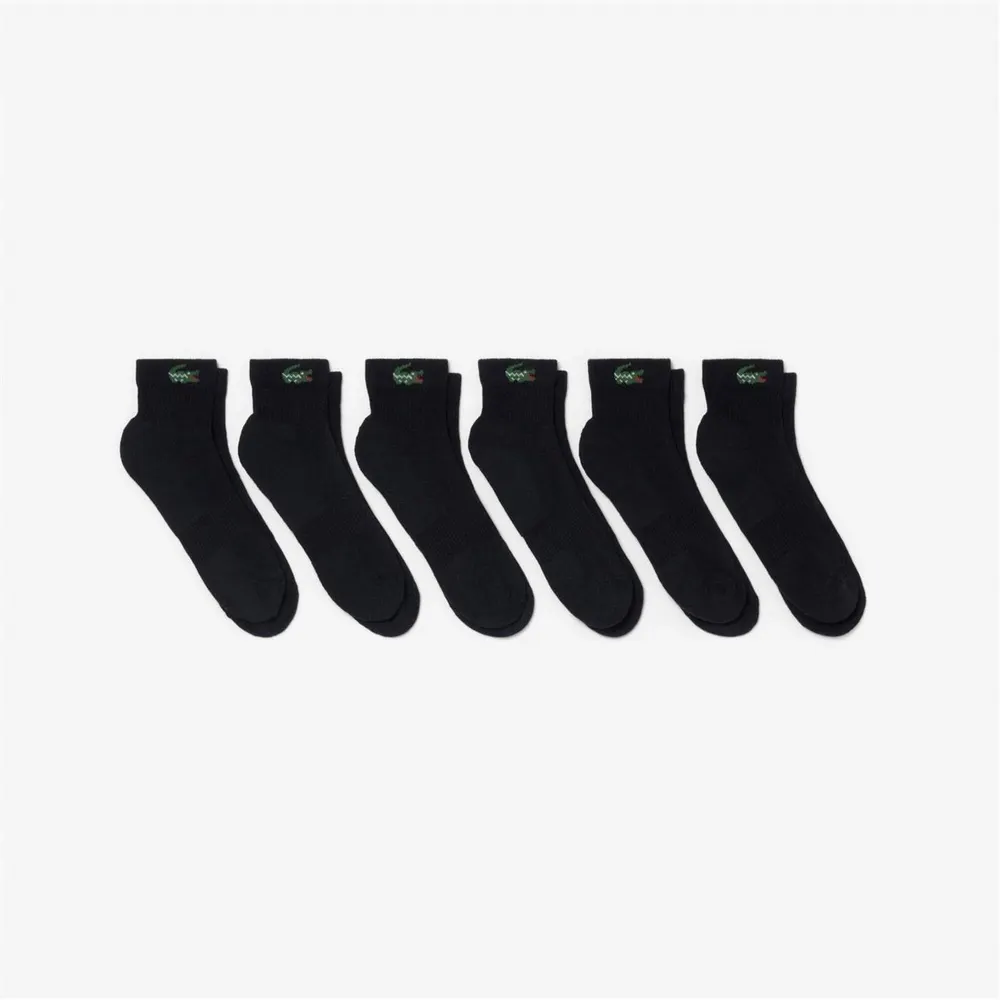Lacoste Men's Cotton Quarter Socks 6 Pack