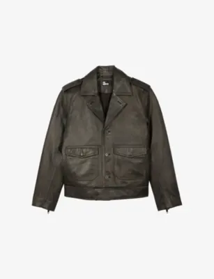 THE KOOPLES Side-Pocket Zipped-Cuff Leather Jacket