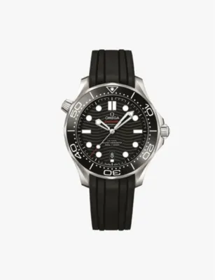 OMEGA 210.32.42.20.01.001 Seamaster Diver teel and rubber automatic watch