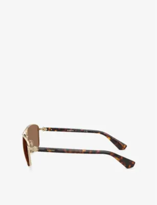 BURBERRY BE3163 Pilot-Frame Metal Sunglasses detail 3