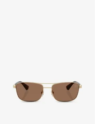 BURBERRY BE3163 Pilot-Frame Metal Sunglasses