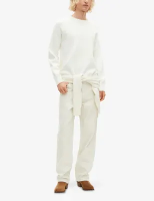 THE KOOPLES Crewneck Regular-Fit Stretch Wool And Cotton-Blend Jumper detail 2