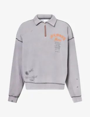 PALY HOLLYWOOD Sorry 'bout That Crewneck Cotton-Blend Sweatshirt - XS/S