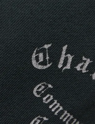 WILLY CHAVARRIA Community Center Distressed Jersey Shorts detail 2