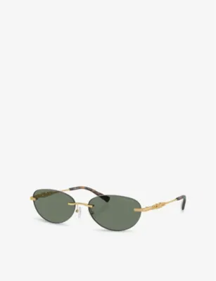 MICHAEL KORS MK1151 Manchester Rimless Metal Sunglasses in GREEN, additional product view 2
