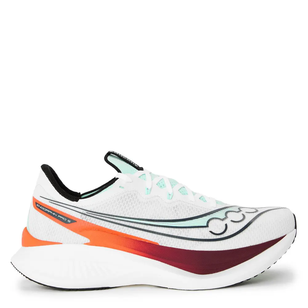 Saucony Saucony Endorphin Pro 5 in White/Crimson – Footwear