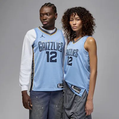 Jordan Memphis Grizzlies Statement Edition Men's Jordan Dri-FIT NBA Swingman Jersey - Light Blue