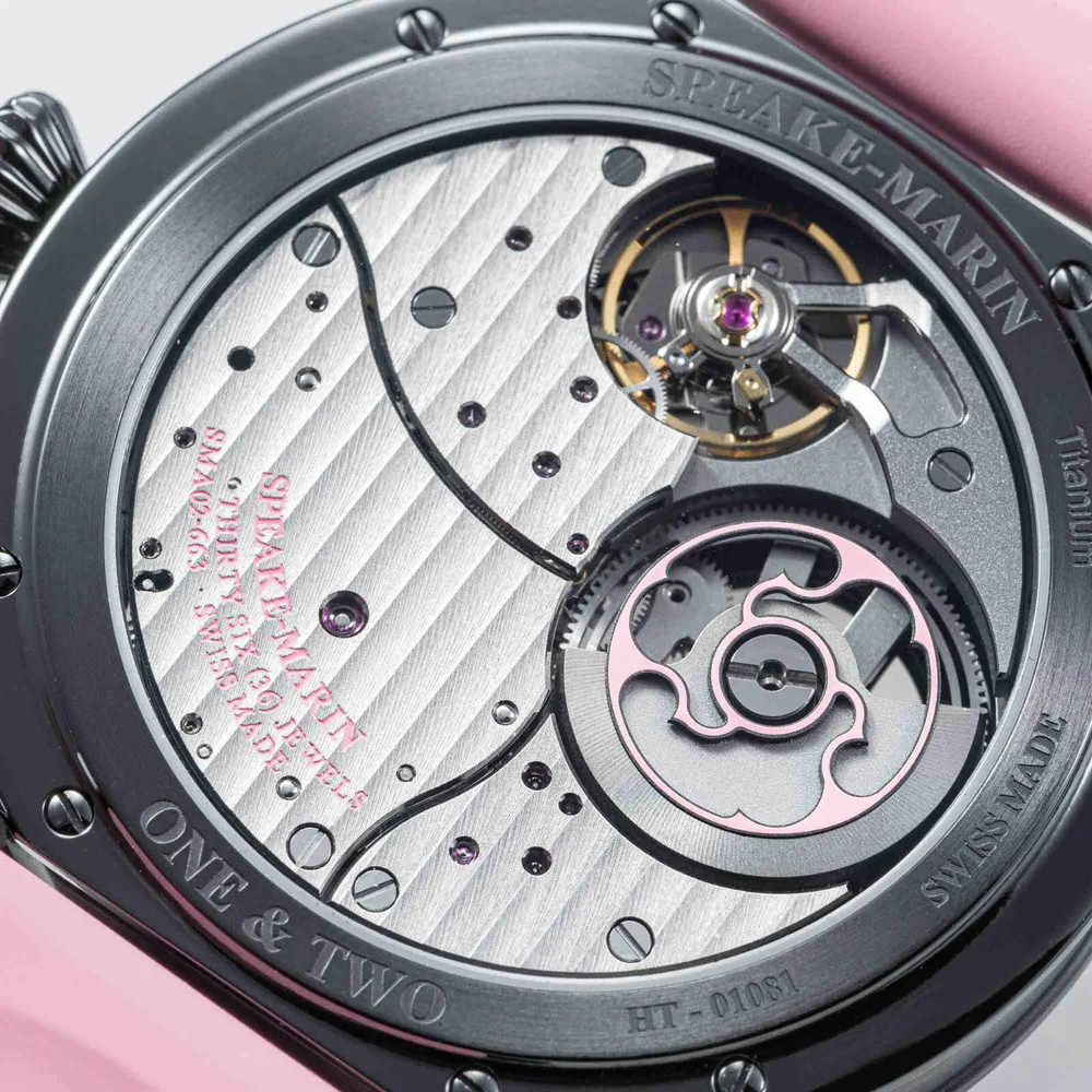 Speake-Marin Dual Time 38mm Mens Watch Pink in Pink, additional product view 3