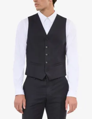 THE KOOPLES Tailored V-neck wool waistcoat detail 3