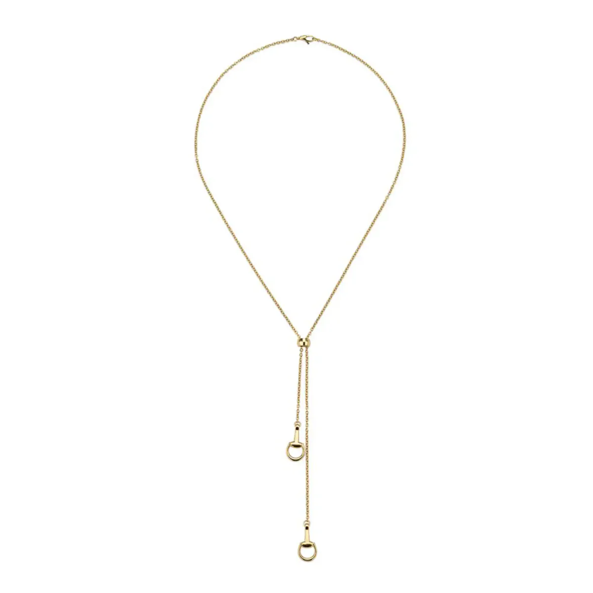 Gucci Horsebit 18ct Yellow Gold Lariat Necklace