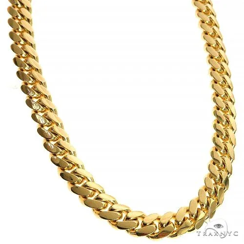 JALGAS - ROYAL CHAIN GROUP Solid Miami Cuban Link Chain 14K Yellow Gold 26 Inches 9.25mm 66537 in Yellow / 26 Inches – Chain