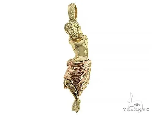 RINA - For Him CUSTOM 14K Gold Jesus Crucifix Pendant 66204 in Rose Gold – Pendant