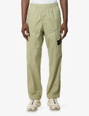 STONE ISLAND Tela Paracadute Stretch-Cotton Cargo Trousers detail 3