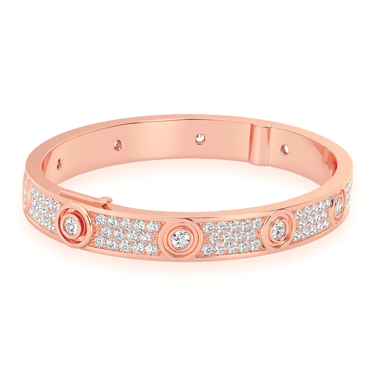For Him Eternity Diamond Bangle in Rose Gold / Medium / Natural Diamond – Bracelet