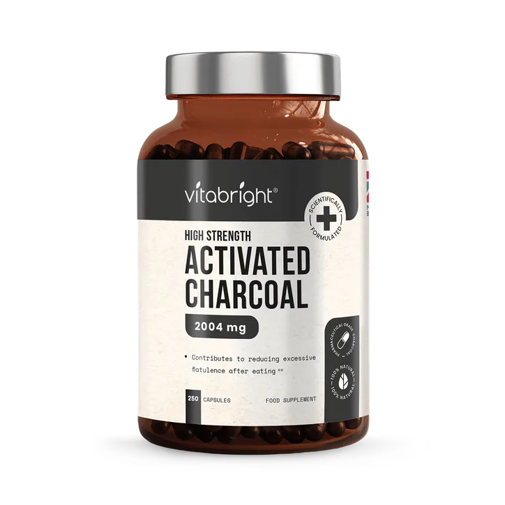 VitaBright Charcoal Capsules - 2004mg per Serving - 250 Capsules