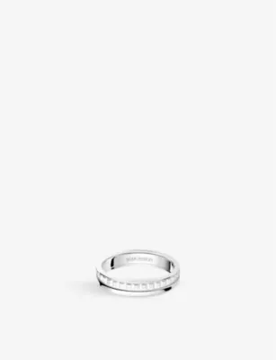 BOUCHERON Quatre Double White Edition 18ct white-gold and white hyceram wedding band - U.5 in WHITE GOLD – Mens | Jewellery | Rings