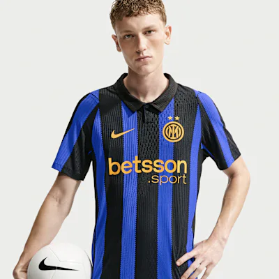 Nike Inter Milan 2026/27 Home Match Men's Nike Aero-FIT Authentic Football Shirt - Lyon Blue/Black/University Gold