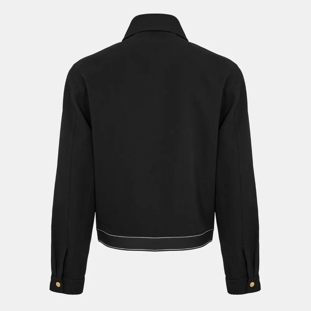 Casablanca Men's Sports Tailoring Virgin Wool Long Sleeve Harrington Jacket detail 2