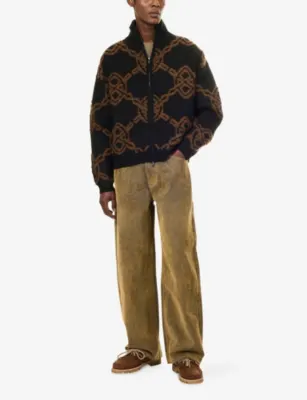 DAILY PAPER Shield Knitted Cardigan in BLACK, additional product view 2