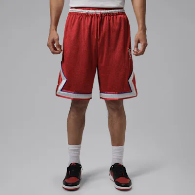 Jordan Brooklyn Men's Diamond Mesh Shorts - University Red/White