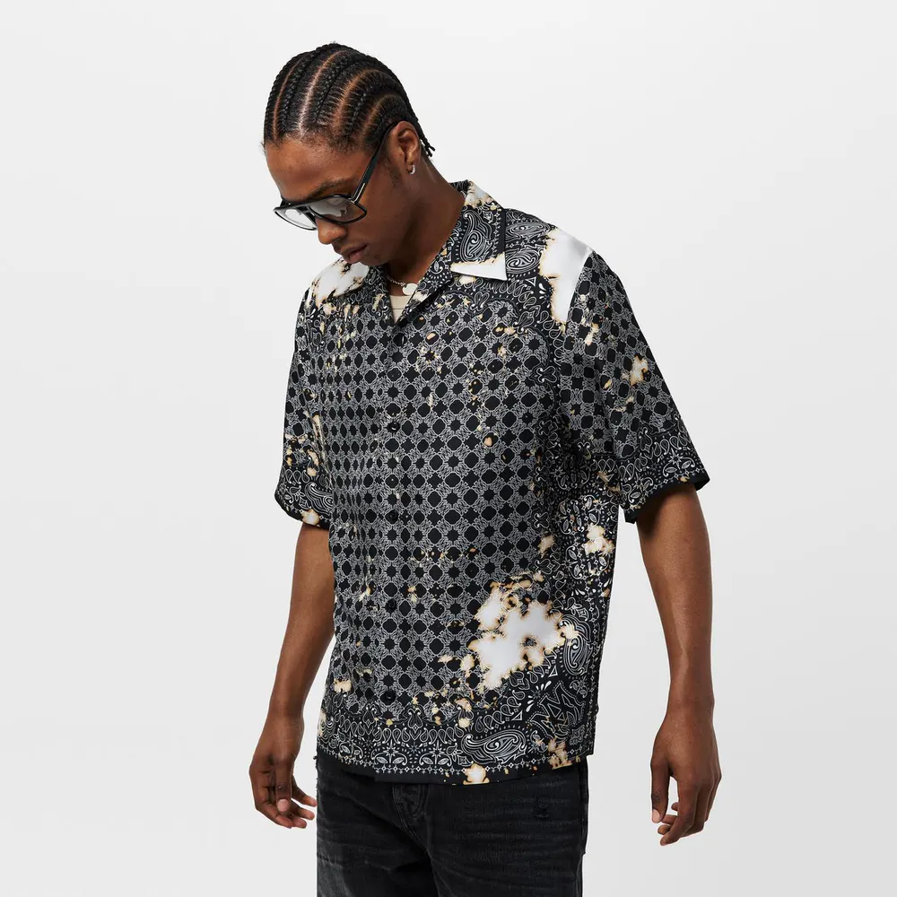 Amiri Men's Short Sleeve Relaxed Fit Bowling Shirt detail 3