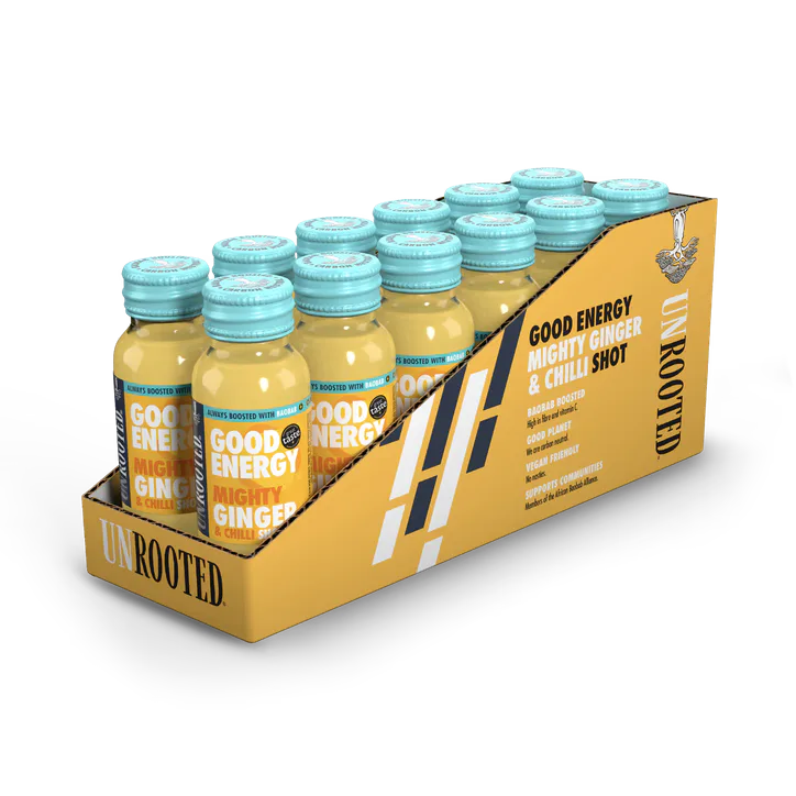 Unrooted Good Energy Mighty Ginger and Chilli Shot 12x 60ml