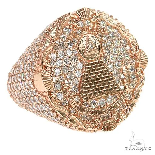 RINA - For Him FACTORY Illuminati Pyramid For Him Diamond Ring 67360 in Rose Gold / 5 – Ring