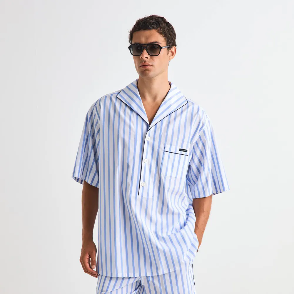 Dolce and Gabbana Men's Patterned Short Sleeve Shirt detail 3