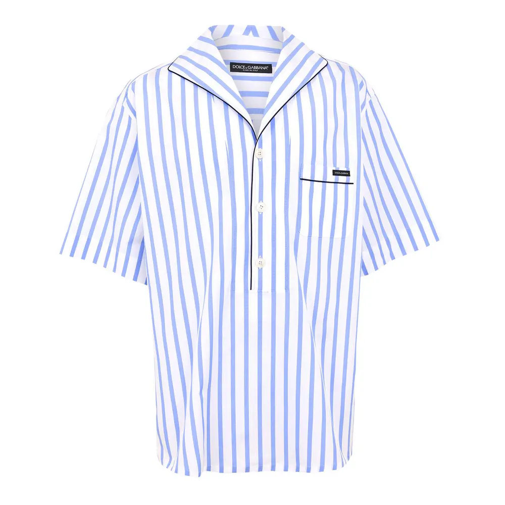 Dolce and Gabbana Men's Patterned Short Sleeve Shirt