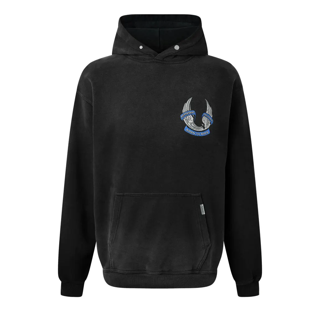 Represent X Belstaff Men's Overhead Hoodie in Washed Black – Clothing