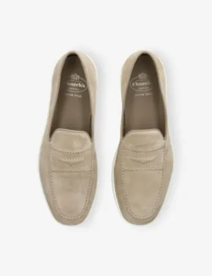CHURCH'S Peebles Suede Loafers - EUR 46 / 12 UK MEN in Beige, additional product view 2