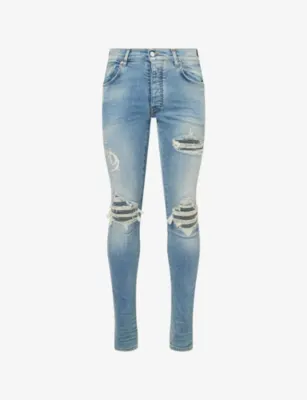 AMIRI Hollywood Embroidered-Logo Denim Jeans